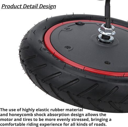 محرك محور سكوتر 350 وات 36 فولت، 8.5 بوصة مقاوم للماء طقم تحويل محرك عجلة سكوتر كهربائي مع إطارات هوائية، متوافق مع الدراجات البخارية الكهربائية M365/M365 PRO/M365 PRO2 in Kuwait