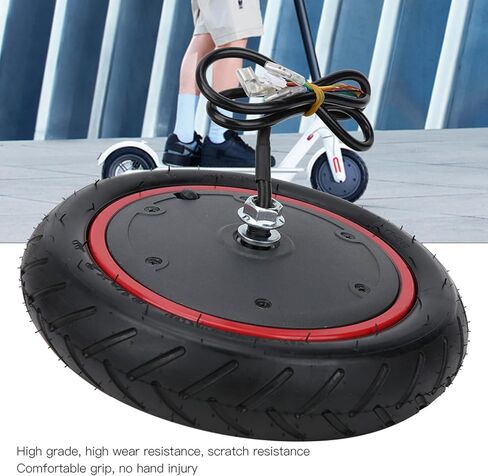 محرك محور سكوتر 350 وات 36 فولت، 8.5 بوصة مقاوم للماء طقم تحويل محرك عجلة سكوتر كهربائي مع إطارات هوائية، متوافق مع الدراجات البخارية الكهربائية M365/M365 PRO/M365 PRO2 in Kuwait