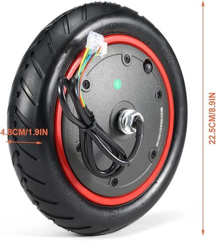 محرك محور سكوتر 350 وات 36 فولت، 8.5 بوصة مقاوم للماء طقم تحويل محرك عجلة سكوتر كهربائي مع إطارات هوائية، متوافق مع الدراجات البخارية الكهربائية M365/M365 PRO/M365 PRO2 in Kuwait