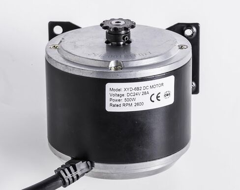 محرك كهربائي 500 وات 24 فولت كوري XYD-6B2 لترقية عربة الحلاقة المجنونة، eZip E-4.0 eZip E-400 IZIP I-400 Schwinn 4 Schwinn S400 Scooter GoKart eBike من Alfa Wheels in Kuwait