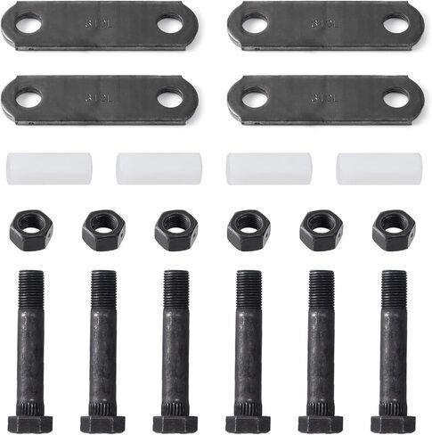 Racewill Trailer Shackle Kit with 5200-7000lbs Trailer U Bolt Kits for 3" Round Trailer Axle, for Double Eye Springs Tandem Axle Suspension in Saudi Arabia
