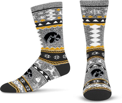 For Bare Feet Ugly Holiday Sweater Crew Sock NCAA in Saudi Arabia