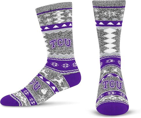 For Bare Feet Ugly Holiday Sweater Crew Sock NCAA in Saudi Arabia