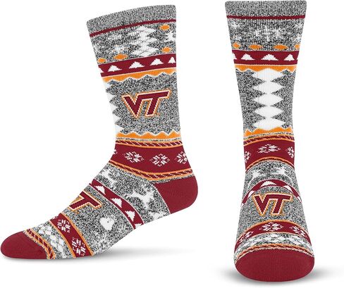 For Bare Feet Ugly Holiday Sweater Crew Sock NCAA in Saudi Arabia
