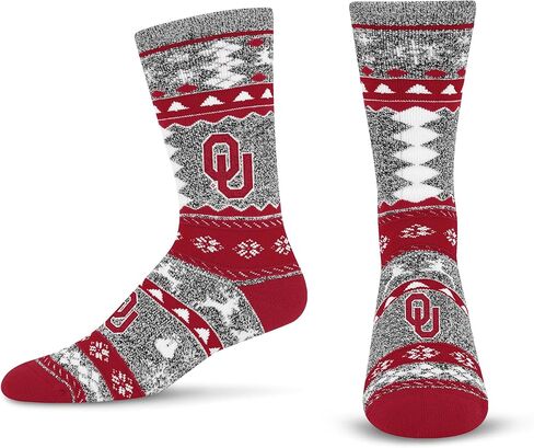 For Bare Feet Ugly Holiday Sweater Crew Sock NCAA in Saudi Arabia