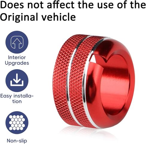 Auovo Engine Start Stop Button Outer Ring Compatible with Subaru BRZ 2022-2024 for Toyota GR86 Accessories 2022 2023 Push Start Stop Button Cover (Engine Start Stop Outer Ring-1PC, Red) in Kuwait