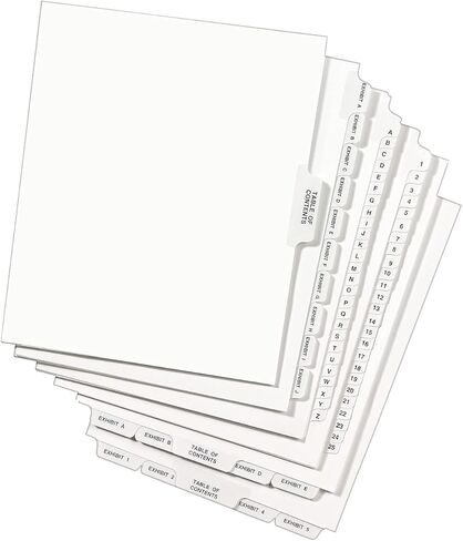 Avery(R) Side Tab Legal Index Exhibit Dividers, Tab Title 3 8 1/2in. x 11in., Pack Of 25 in Saudi Arabia