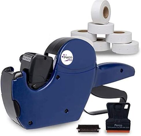 Perco Pro 2 Line Price Gun Labeler Kit - Includes 2 Line Pricing Gun, 10,500 Plain White Labels, and Preloaded Inker in Saudi Arabia