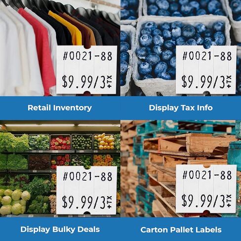 Perco Pro 2 Line Price Gun Labeler Kit - Includes 2 Line Pricing Gun, 10,500 Plain White Labels, and Preloaded Inker in Saudi Arabia