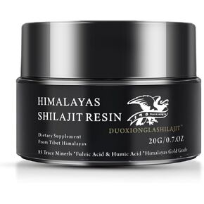 Himalayas Shilajit Resin - Pure Golden Grade | 100% Natural with 85+ Trace Minerals | Energy Boost & Immune Support for Men & Women | Lab Tested | 20g, 100 Servings