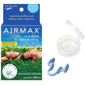 AIRMAX Nasal Dilator for Better Breathing – Natural, Comfortable, Breathing Aid Solution for Maximum Airflow and Reduced Nasal Congestion (Small - Blue)