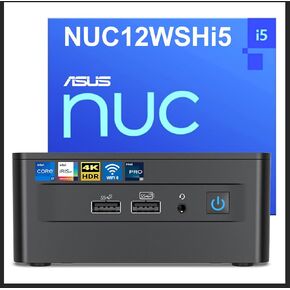(ASUS NUC) Intel NUC 12 Pro Mini Desktop Computer, Intel Core i5-1240P Mini PC(12C/16T, Up to 4.4GHz) 16GB DDR4 RAM & 512GB PCIe 4.0 NVMe SSD,Iris XE Graphics, WiFi6E/BT5.3/8K/Windows 11 Pro