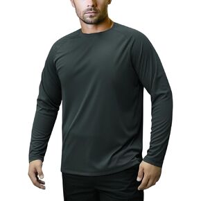 Camo Hunting Shirts for Men Long Sleeves Crewneck Quick Dry Performance UPF 50+ Hiking Fishing Shirt