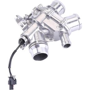 AJ813986 Engine Thermostat Housing Assembly Compatible for XF XJ F-Type F-Pace Land Rover LR4 Aluminum Coolant Thermostat Housing Assy LR117568, LR107288, LR069809, LR095895, AJ814048