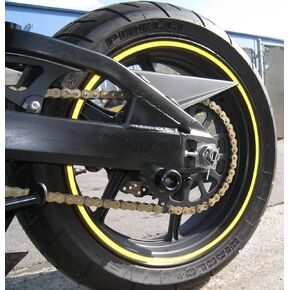 Golden Yellow Reflective Wheel Rim Stripe Decal Tape for Motorcycle Wheels 17" or Car Wheels 16"-18"