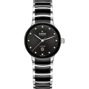Rado Centrix Automatic Diamonds with Black Dial and Date Display with Swiss Automatic Movement