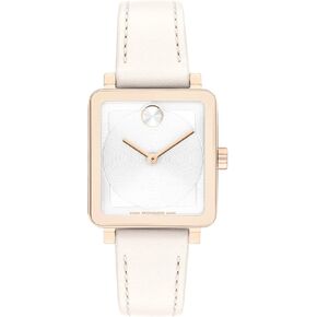 Movado Bold Evolution 2.0 Women's Luxury Tank Watch, Swiss Quartz Movement - Stainless Steel - Water-Resistant to 3ATM - Classic 28mm x 26mm Timepiece Gift for Her