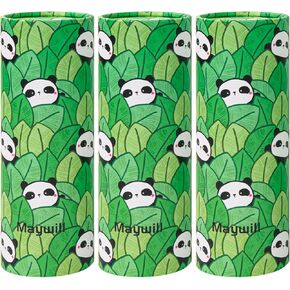 Car Tissues Holder with Facial Tissue, Car Cylinder Tissues with Panda Design, Suitable for Car Cup Holder,Travel Tissue Tubes Box Container(3-ply, 3 Pack, 150 Sheets)