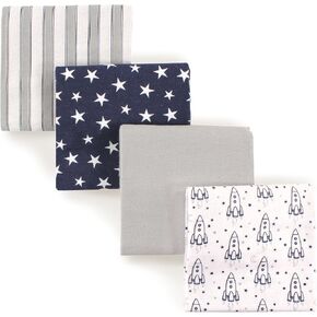 Hudson Baby Unisex Baby Cotton Flannel Receiving Blankets, Teddy Bears, One Size