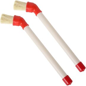 [2 Pack] Curved Applicator Brush for Tire Mounting Paste - 11" Plastic Handle - 45-Degree Angled Brush for Easy Application of Paste-Style Tire Lubricants
