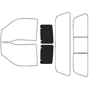 Rvinyl Window Tint Kit Compatible with Ford F-250 2008-2016 (2 Door) - Front Precut Kit - 20%