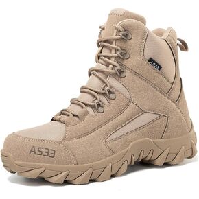Kervaky Men's Tactical Boots Military Boots Cobat Boots Work Boots Durable Boots Climbing Boots Outdoor Boots Lightweight Boots
