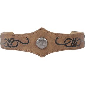 Renaissance Accessories Faux Leather Viking Headpiece, Adjustable Viking Costume Accessories for LARP and Cosplay