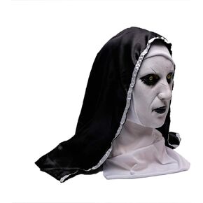 Nun Scary Halloween Mask, The Nun Creepiest Latex Full Head Mask Evil Spirit Demon Gothic Supernatural horror Halloween Party Costume
