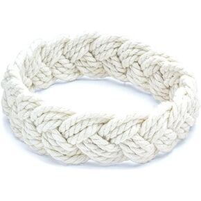 World End Imports White Cotton Sailor Knot Bracelet (Small)