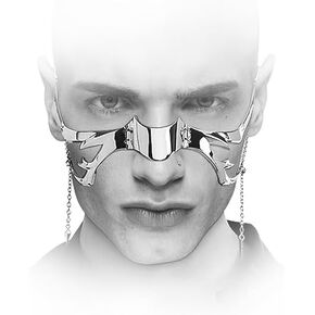 Punk Mask Cosplay for Women Men Metal Mask Cosplay Halloween Mask Fit Party Music Festival Accessories