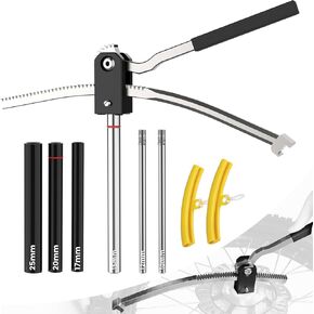 [Updated] Dirt Bike Tire Changing Tool Kit for Motocross, Enduro, Dirt Bikes 16" to 21" Wheels, Comes with 15/17/20/25mm Axles, Silver