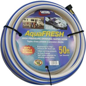 Valterra W01-6600 AquaFresh High Pressure Drinking Water Hose - 5/8" x 50', White