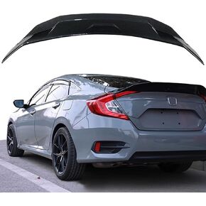 Civic Spoiler Rear Spoiler Compatible with 2016-2021 Civic 10th Gen 4-Door Sedan Highkick Duckbill ABS Rear Trunk Spoiler