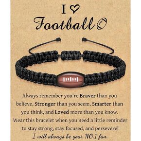 Football Gifts for Boys 8-12 12-14, Football Bracelet for Teenage Boys, Cool Stuff for Teen Boys, Birthday Easter Christmas Stocking Stuffers Valentines Day Gifts for Son Grandson Nephew Brother