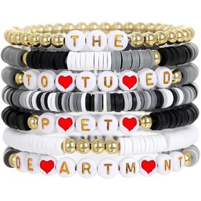 Friendship Bracelet with Letters, 7 Strings per Piece Dedicated to Music Enthusiastic Fans, Album Tour Folk Reputation Jewelry Sets