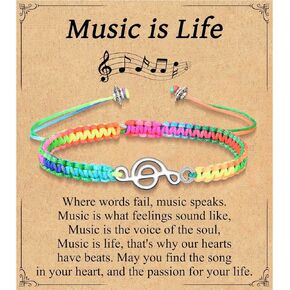 Music Gifts for Men Women Kids Teens, Music Themed Stuff Appreciation Gifts for Music Lovers Teacher Musicians, Christmas Bracelet Jewelry Gifts for Music Band Choir Class Students