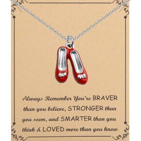 FUSTMW Sweet Home Bracelet Movies Inspired Bracelet Sweet Home Red Enamel Shoes Charm (necklace)
