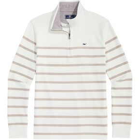 vineyard vines Men's Breton Stripe Saltwater Quarter-Zip