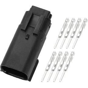 Engine Harness Connector Plug Inner Male Wire Terminal Connector for Harley-Davidson Plastic Black Waterproof