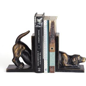 Danya B. DS782 Unique Decorative Animal Shelf Décor - Labrador Dog Bookend Set