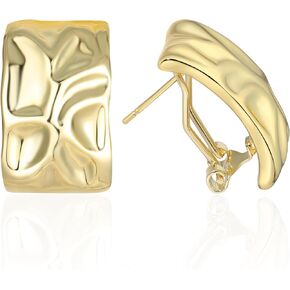 اثنين من لهجة Huggie هوب أقراط الصليب أكثر من تصميم الملتوية حبل الفضة الذهب بيان واسعة الفرقة كليب على الأطواق للنساء الأزياء والمجوهرات هدية in Kuwait