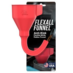 قمع FlexAll المضاد للتشابك - قمع مرن طويل مع خرطوم لاستخدام السيارات - قمع مطاط النتريل مع مقبض لتغيير الزيت وسوائل النقل - الزيت والديزل والغاز للسيارات
