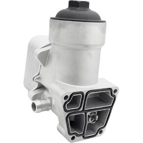 Upgraded Aluminum Oil Cooler Filter Housing Assembly w/Gasket & Bolts for 2012 2013 2014 Volkswagen VW Passat TDI SE SEL 2.0L Diesel#03L115389B 03L115389H 03L115389C 03L115389G