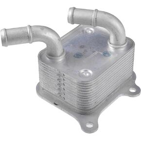 Engine Oil Cooler Compatible for Kia Forte 2019-2023, Durable Aluminum Alloy Silver Tone Transmission Oil Cooler