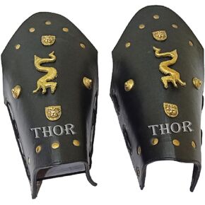THOR INSTRUMENTS Medieval Roman Bracers Ancient Armor Leather Arm Guard Vambraces Pair Costume Rustic Vintage Home Decor Gifts