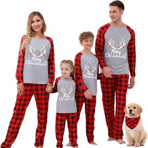 Christmas Family Matching Pajamas Set Holiday Pajamas for Women, Men, Kids and Dogs