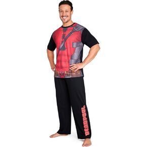 Marvel Deadpool and Wolverine Mens Pajama Set, Soft Comfy Loungewear PJ Set - Gifts for Men
