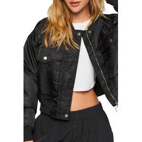 Forever 21 Women's Cropped Bomber Jacket