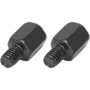 F FIERCE CYCLE 2pcs M10 LH to M8 RH Black Motorcycle Rearview Mirrors Adapter Bolt Screw