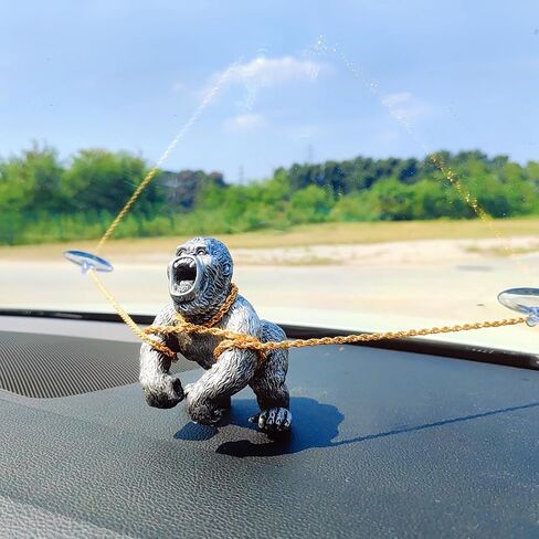 Cool Gorilla Car Ornaments for Dashboard, Automotive Center Console Ornament Car Decorations, Cute Car Decor Charm Car Accessories Interior, Office/Home Decor in Saudi Arabia